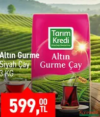 TARIM KREDİ ALTIN GURME SİYAH ÇAY 3 KG fiyat ve kampanya bilgisi